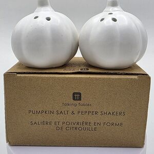 Talking Tables Pumpkin Salt & Pepper Shakers Fall Thanksgiving